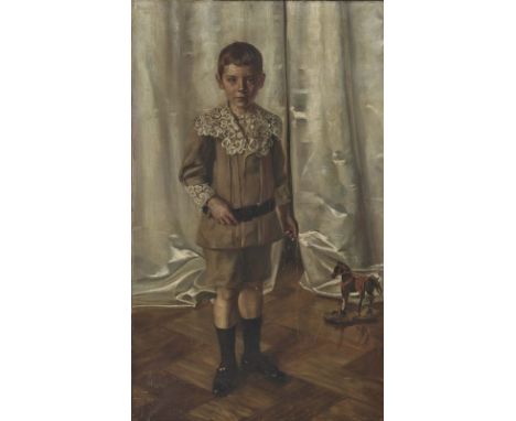 Felix Mayer-Felice1876 Schübelsberg - 1929 NürnbergKnabenbildnisL. o. signiert, Ortsbezeichnung München und 1908 datiert. Rüc