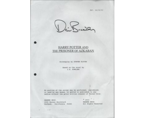 Harry Potter. David Bradley (Argus Filch) Signed Harry Potter and the Prisoner of Azkaban Front Page of Manuscript. Only Fron