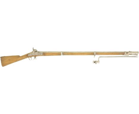  LL 1050mm, TL 1470 mm, Rundlauf, Wurzel oktagonal, Schlossplatte angefast, hinten abgerundet, Piston abgebrochen. Nussholzsc