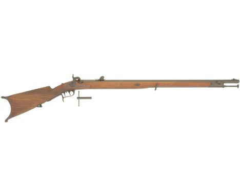  LL 815mm, TL 1260mm, Perkussionsgewehr, hergestellt von Vollmer. Deutscher Beschuss von 1974. Metallteile brüniert. Quadrant