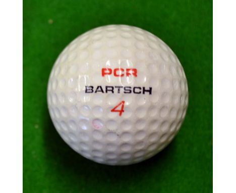 Scarce PCR "Bartsch" dimple golf ball c1967 - invented  by J. R. Bartsch comprising a single moulded golf ball and sold to PC