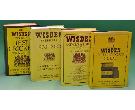 Selection of Wisden cricket reference books including 2011'The Wisden Collector's Guide' by J Rice & A Renshaw^ 1985'Wisden A