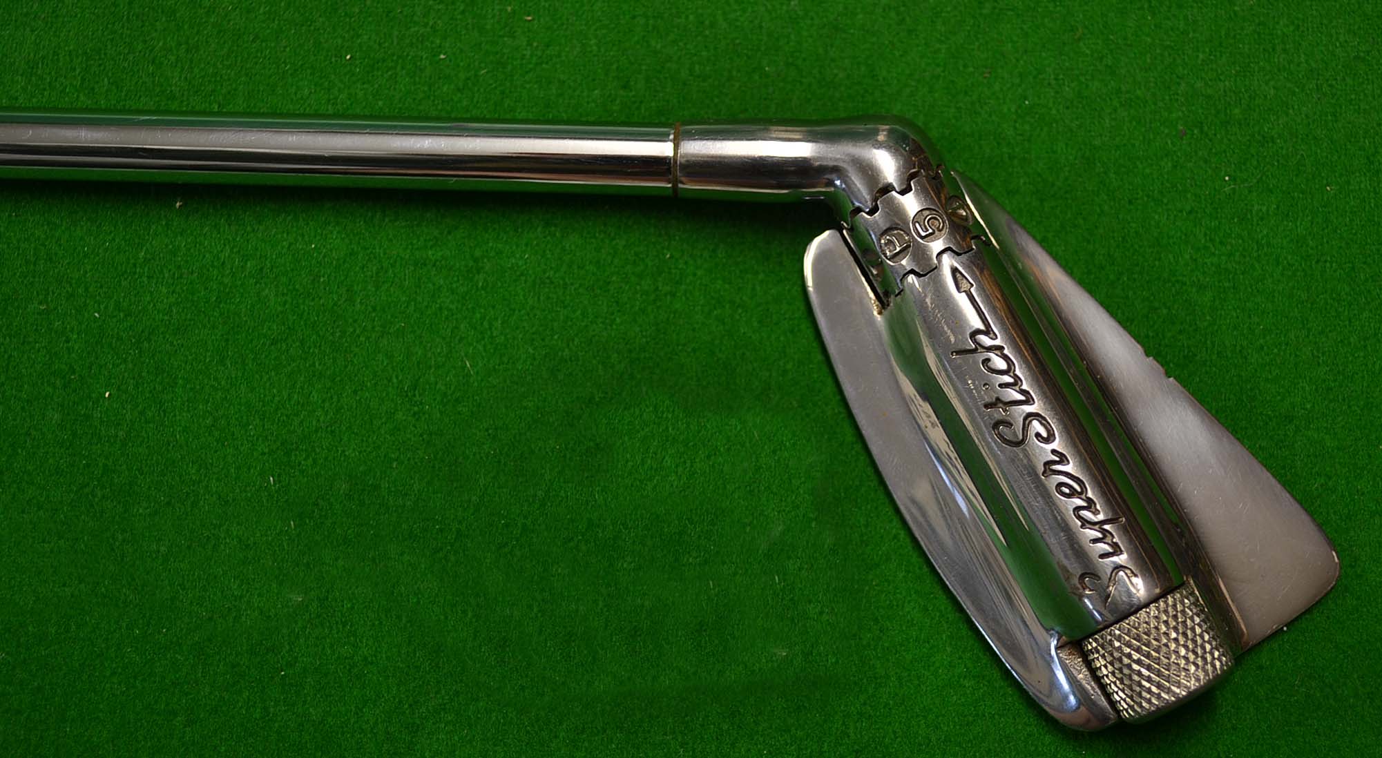 Fine Super Stick Patent adjustable golf club iron fitted with a True Temper telescopic shaft over