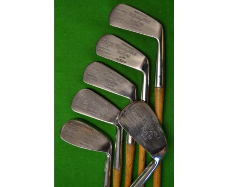 Superb^ rare matching set of 6x Spalding Kro-Flite'Sweetspot' polished rustless irons regd no 810 - numbers 2^ 3^ 4^ 5^ 6 and