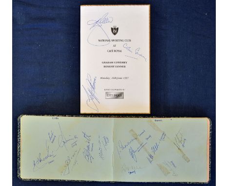 1962 Pakistan touring team v Essex cricket players autographs featuring Nasim^ Hanip^ Shaid^ Asip^ Mushraq^ Munia^ Alim and m