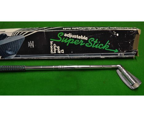 Fine Super Stick Patent adjustable golf club iron fitted with a True Temper telescopic shaft overall 38" long which closes to