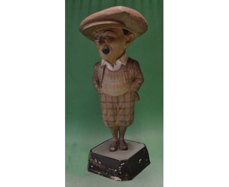 Rare Bromford Man papier-mâché advertising golfing figure circa 1925  - with the gap between the legs and complete with pipe 