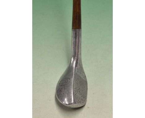 Scarce Standard Golf Co "The Mills Pitching Mashie" MSD 3 model alloy lofter - complete with makers oval shaft stamp just bel