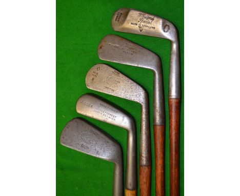 Half set of 4x golfing irons and a putter (5) to incl Anderson "Arrow" iron^ Winton mid iron^ Gibson Kinghorn well lofted dee