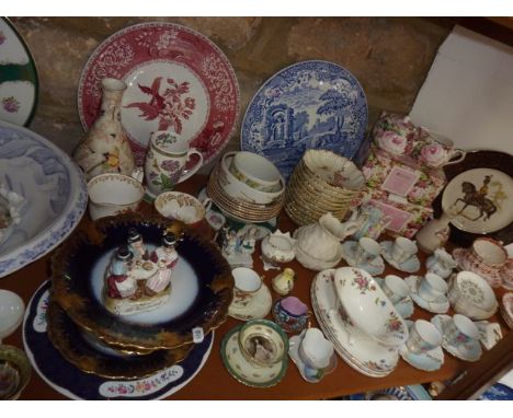 An extensive collection of ceramics including a Spode Italian pattern blue and white printed cake serving plate, a Spode Cami