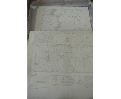 A folder containing a quantity of Ordnance Survey and other maps of the local area and towards Cirencester