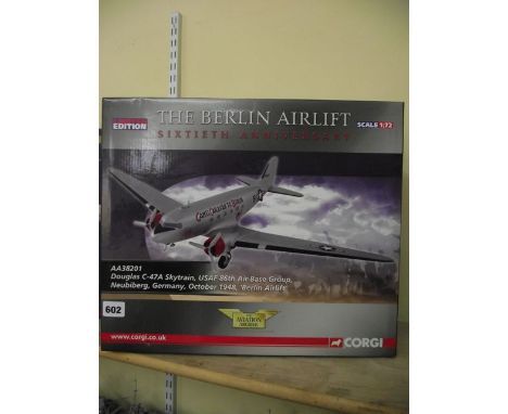 A boxed limited edition detailed diecast model of a AA3H201 Douglas C-47A Skytrain USAF 86th Air Base Group, Nuibiberg, Germa