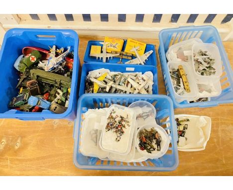 Collection of Die Cast cars, Planes and military figures - To include: Lead figures, Dinky Aircraft etc&nbsp; (qty)