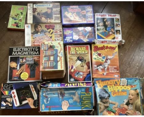 Large selection of 1970s and 1980s boxes of  toys and games from Palitoy and others all vintage throwback pieces-some boxes a