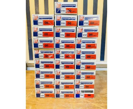 Jouef 'OO' Scale Intercity Blue / Grey Passenger Coaches - All boxed and most still shrink wrapped (25)