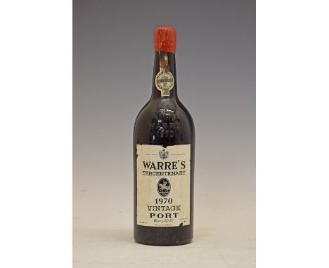 Wines & Spirits - Warre's Tercentenary Vintage Port 1970, one bottle (1)  Condition: Possible signs of leakage but level is g