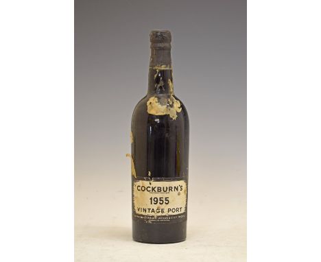 Wines & Spirits - Cockburn's Vintage Port 1955, one bottle (1)  Condition: Possible signs of leakage but level is good, there