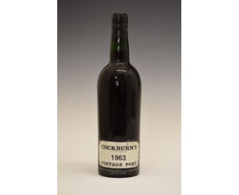 Wines & Spirits - Cockburn's Vintage Port 1963, one bottle (1)  Condition: Level is good with no sign of leakage, light wear 