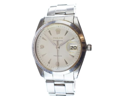 Rolex - Oysterdate Precision stainless steel manual wind wristwatch, ref:6694, case no: 108133,2, the signed silver coloured 