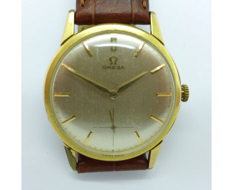 A gentleman's Omega wristwatch with manual movement