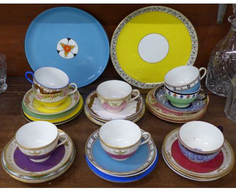 A collection of Royal Worcester cups and saucers