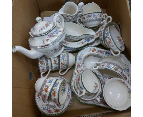 A Spode Chinese Rose tea and dinner service, ninety pieces in total