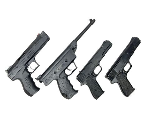 Four air pistols - Westlake Model XHS3 spring action .22 cal. serial no.0504839; G10 Repeater .177 cal. serial no.98394158; B