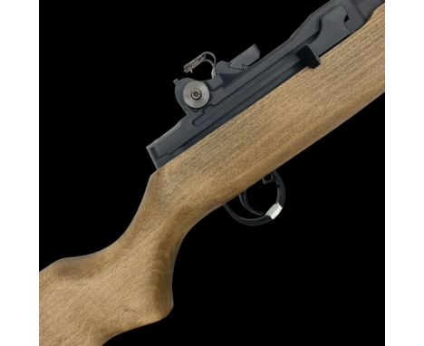 Springfield Armory M1A .22 cal. air rifle with under-lever action and wooden stock; serial no.6300, L116cm overall; in origin