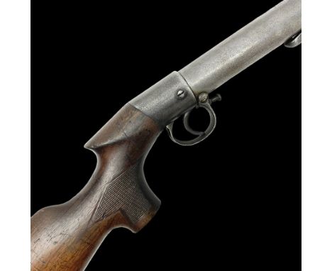 Early 20th century BSA Improved Model D .177 cal. air rifle, with underlever action, top-loading, walnut stock with chequered