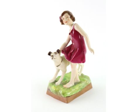 A Royal Worcester figure 'Playmates' modelled by F G Doughty, 18cm high.