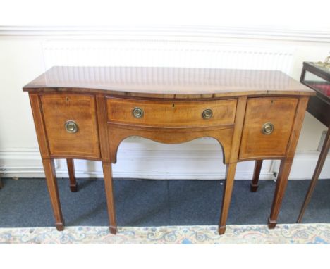 A reproduction George III style mahogany rosewood crossbanded boxwood and ebony strung dining room suite, by Martin J Dodge, 