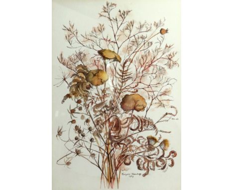 Marjorie Standage (British, 20th Century), Study in Brown, signed and dated 'Marjorie Standage 1969' (lower right) and bears 