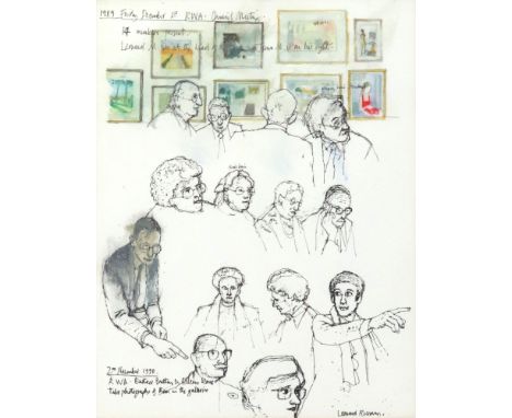Leonard Rosoman (British, 1913-2012), The Hanging Committee of the Royal West of England Academy, November 1990, signed 'Leon