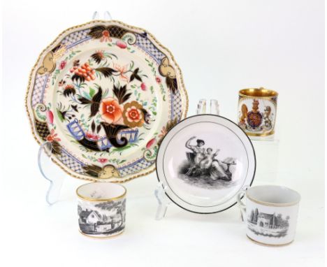 A Barr, Flight & Barr, Worcester armorial coffee can, circa 1805, from a service made for George III, painted with the Royal 