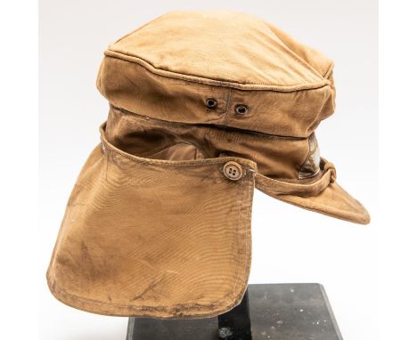 A Third Reich "Hermann Meyer" Luftwaffe tropical peaked cap, with machine stitched BeVo cockade on rectangular patch, maker's