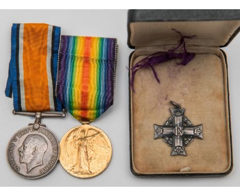 Pair: BWM, Victory (129712 A.C.S. Maj. A.E. Low, 73-Can Inf) VF-GVF with Canadian Memorial Cross (reverse impressed 129712 L/
