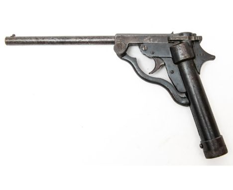 A rare .177" Lincoln Jeffries all steel "Lincoln" air pistol, number 461, 9" barrel marked on the top of the octagonal breech