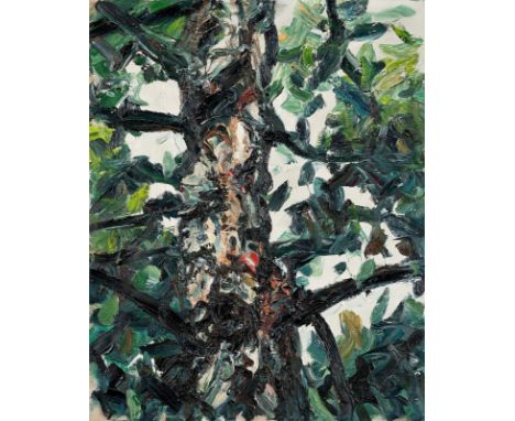 Ralph Fleck (Freiburg 1951 – lebt in Freiburg). „Birkenstück 6/III“. 1985Öl auf Leinwand.  100&nbsp;×&nbsp;80,5&nbsp;cm (39&n