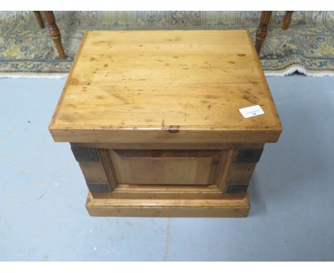 A small Pine storage trunk - 33cm high x 38cm wide 