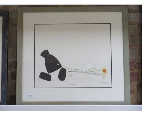 Mackenzie Thorpe photo lithograph "Interflora" 113/850 signed - 42cm x 50cm with certificate of authenticity - in good condit