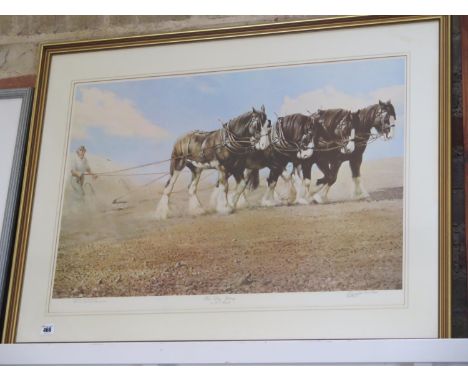 A Limited Edition Aquila Fine Arts print Hot Dry Spring - signed by R P Reynolds - 55cm x 78cm 