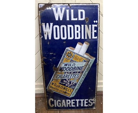 An enamel sign, Wild Woodbine Cigarettes, 95 x 46 cm 