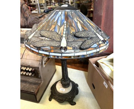 A Tiffany style lamp, 42 cm diameter 