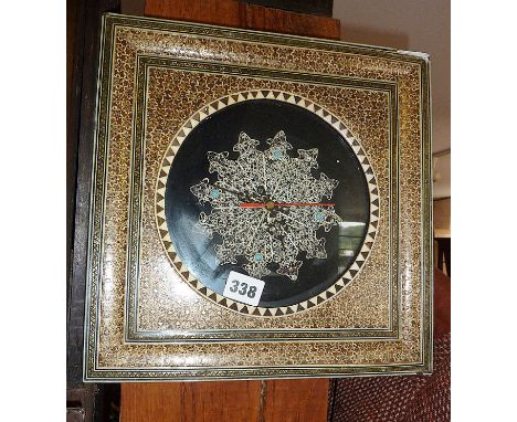 Indian Sadeli mosaic framed wall clock