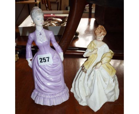 Royal Worcester figurine "First Dance" and a Coalport "Ladies of Fashion - Sarah"