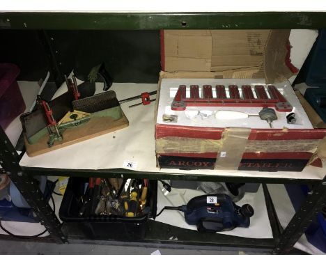 A boxed dovetail jig &amp; a vintage dovetail saw