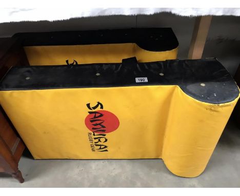 2 Samurai rugby training props.
