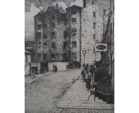 LUMSDEN&nbsp;Street scene, signed, etching, 27 x 22cm, AFFLECK Cathedral, 31 x 40cm, and six others (8) Condition Report:Avai