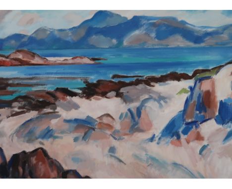 MARION DONALDSON (SCOTTISH CONTEMPORARY)&nbsp; FOUR VARIOUS WORKS&nbsp; To include three oil on canvas, Seascape &amp; two fi