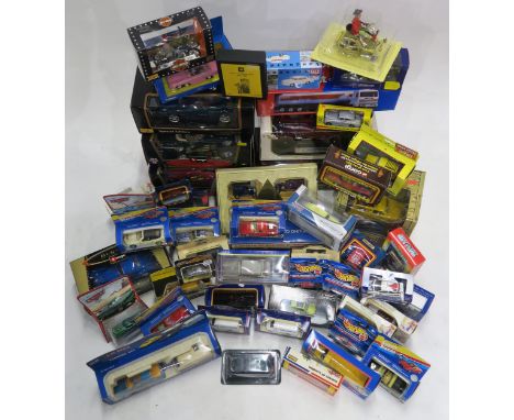 A large quantity of boxed scale model and toy vehicles, to include Burago, Corgi, Dinky and Hot Wheels Condition Report:Avail